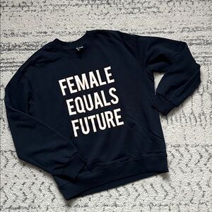 H&M Navy Sweatshirt with Gold Lettering